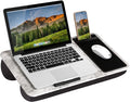 LAPGEAR Home Office Lap Desk with Device Ledge, Mouse Pad, and Phone Holder - White Marble - Fits Up To 15.6 Inch Laptops - Style No. 91501