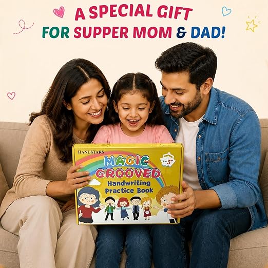 Premium 7 Magic Grooved Writing Practice Kids Books Reusable Hand Writing Practice Book Education Learn Home School Childrens Books Ages 3-8 Preschool