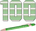 STREADVE 100 Personalized Custom Pens Engraved Writing Pen with Name Logo, Customized Promotional Items Stylus Pen Gifts for Men Women Realtor Nurse Wedding Business, Green