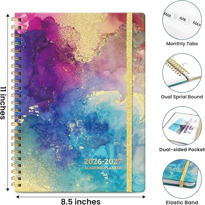 ZOTIA Planner 2026-2027 Jul 2026-Jun 2027 Academic Monthly & Weekly Planner
