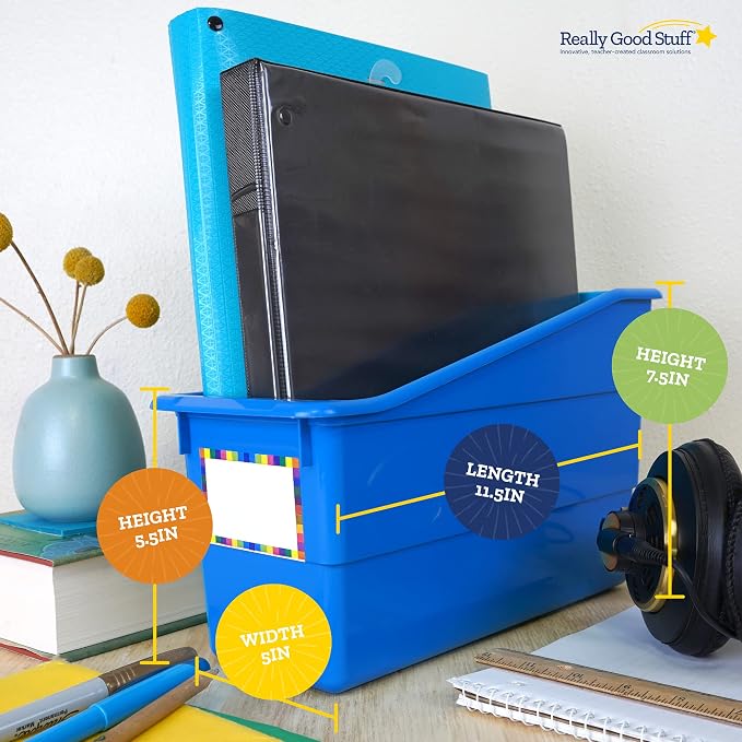 Really Good Stuff Durable Book and Binder Holder, 6-Pack, Group Color