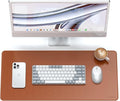 Satechi Vegan-Leather Desk Mat, Scratch and Water Resistant, Brown | Large Mouse Pad, Ergonomic, Easy to Clean, 26.8 x 12.4 x 0.1 inches, for Office and Home