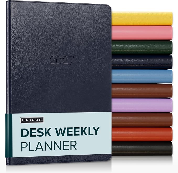 Harbor Desk Weekly Monthly Planner 2026-2027 Leida Navy