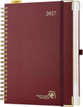 POPRUN 2027 Daily Planner One Page Per Day, Large 8.5" x 12" Calendar Book