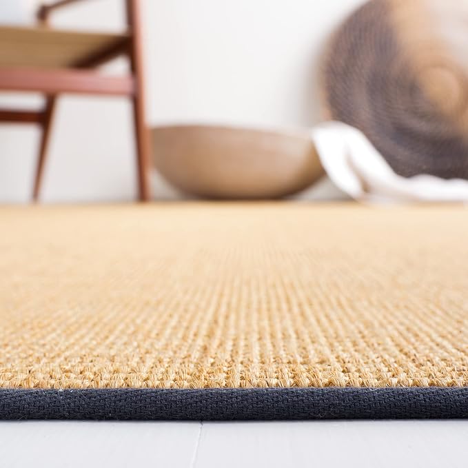 Martha Stewart SAFAVIEH x Collection Area Rug - 2'3" x 8' Runner, Natural & Grey, Sisal & Jute, Ideal for Living Room, Hallway, Foyer, Entryway, Bedroom (MSR9501G)