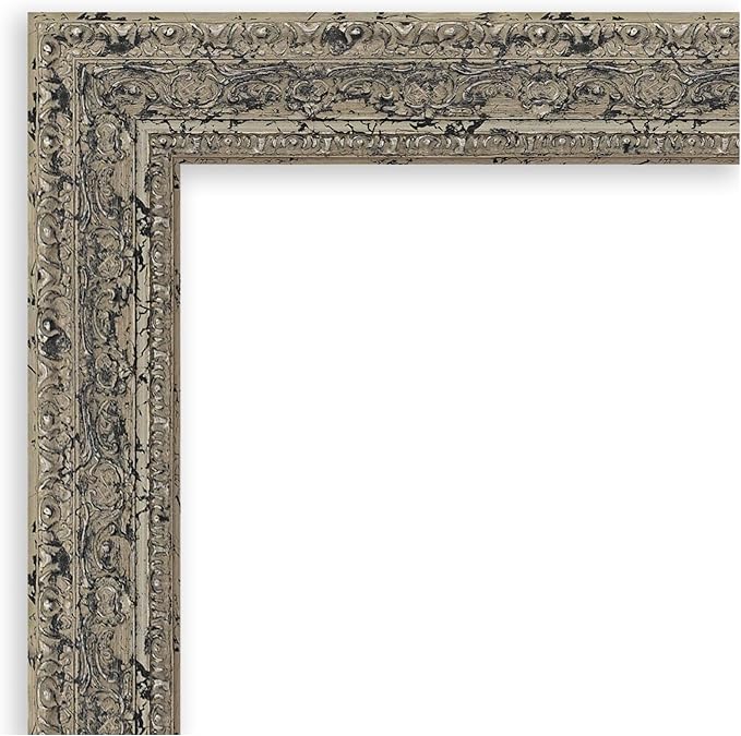 Amanti Art Silver Framed Magnetic Board 25x33 Medium Vision Board for use with Magnets, 100% Metal Sheet to Display Items as Office Decor or for Home Organization in mudroom, Kitchen or Kids Room