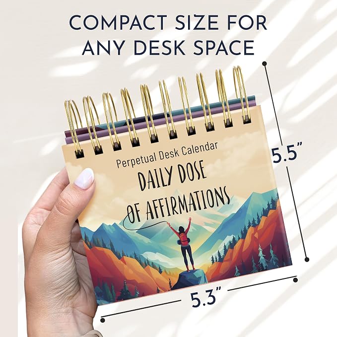 Daily Affirmations for Women, Perpetual Desk Calendar, 366 Positive Quotes | Inspirational Self Care Gifts for Women, Perpetual Flip Desk Calendar, Motivational Office Accessories, Personal Growth