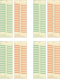 TOPS Time Cards, Semi-Monthly, 2-Sided, 3-1/2" x 10-1/2", Manila, Green/Red Print, 500-Count (1276) (Pack of 4)