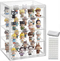 Clear Acrylic Display Case for Figures, 4 Layer Adjustable Acrylic Boxes for Display, Stackable Display Boxes for Collectibles, Action Figure Display Case for Shoe, Bread, Cosmetic, Handbag, 1 Pack