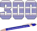 STREADVE 300 Personalized Custom Pens Engraved Writing Pen with Name Logo, Customized Promotional Items Stylus Pen Gifts for Men Women Realtor Nurse Wedding Business, Blue