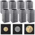 144 Pcs Plastic Coin Holders with 5 Sizes Adjustable Silver Dollar Coin Holder Capsule Protectors Snap Holders Silver Dollar Protection Cases for Collection Supplies Storage Display （20-40mm）