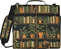 Bookshelf Print Zipper Binder File Organizer Bag 3 D-Ring | with Shoulder Strap, Holds 500 Sheets & 14in Laptop, 3 Ring Binder for Office Supplies