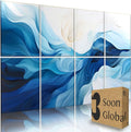 Soon Global 8-Pack Acoustic Panels, Soundproof Wall Panels, 48 X 32 Inches Sound Absorbing Panels, Decorative Acoustical Wall Panels, Acoustic Treatment for Recording Studio, Harmony in Azure