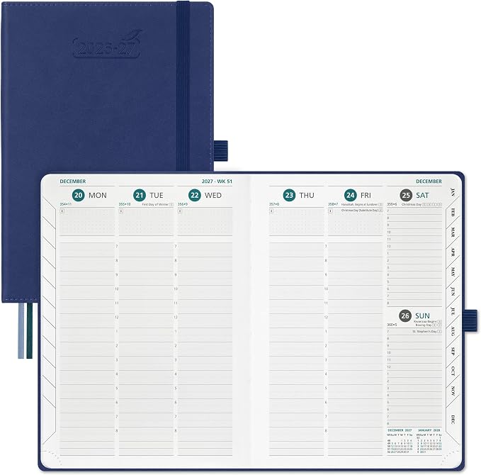 BEZEND Planner 2026-2027 Weekly and Monthly, Hourly Timeslot (A5-6"x8.5")