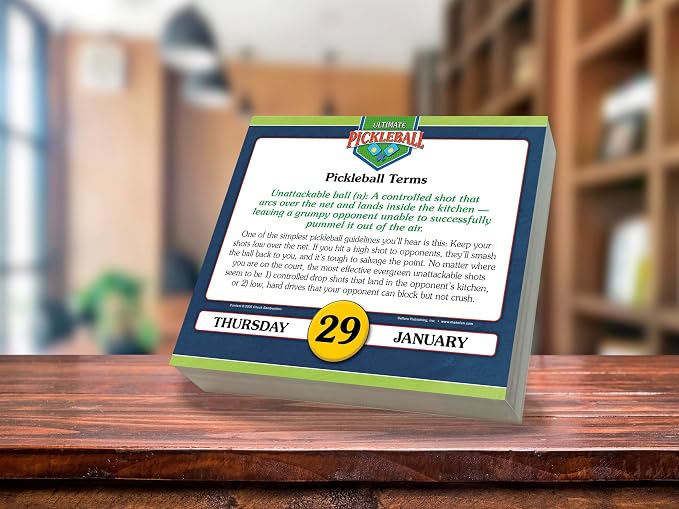 Ultimate Pickleball 2026 Daily Desk Calendar: Boxed Page-a-Day Sports Trivia Calendar with Day-to-Day Tips, Techniques & Fun Facts for Pickleball Players
