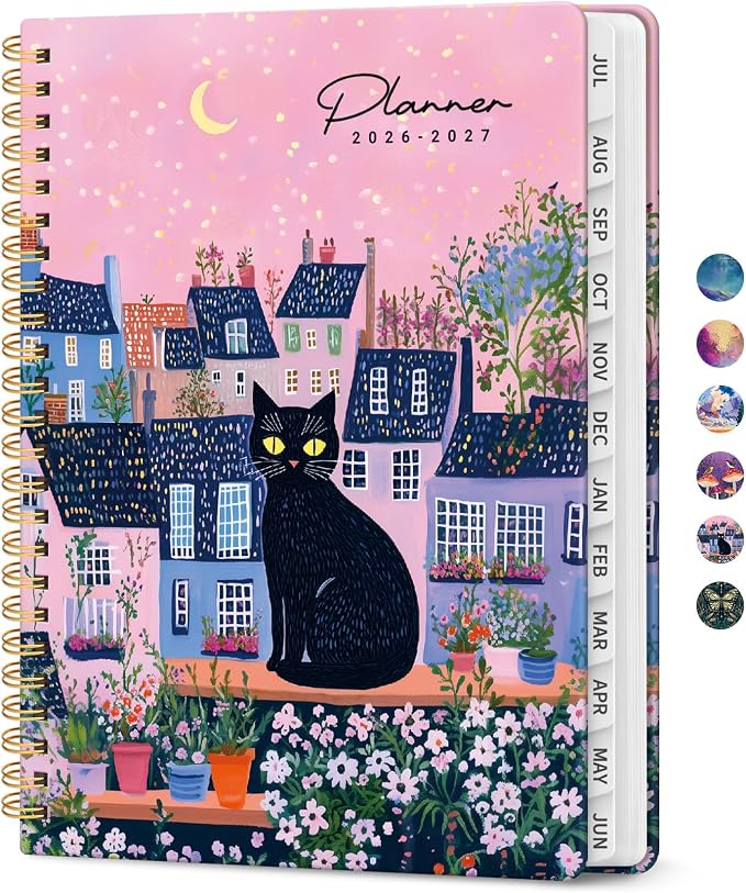 Academic Planner 2026-2027, Jul 2026-Jun 2027 Monthly & Weekly Planner