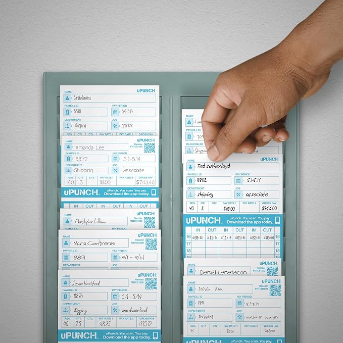 uPunch 300 Time Cards for FN1000 AutoAlign Time Clock