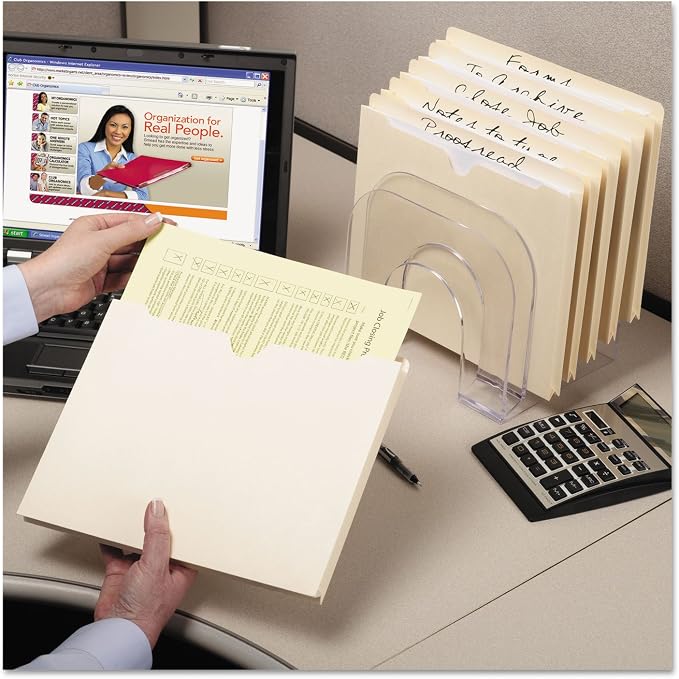 Smead File Jacket, Reinforced Straight-Cut Tab, 1-1/2" Expansion, Letter Size, Manila, 50 per Box (75540)