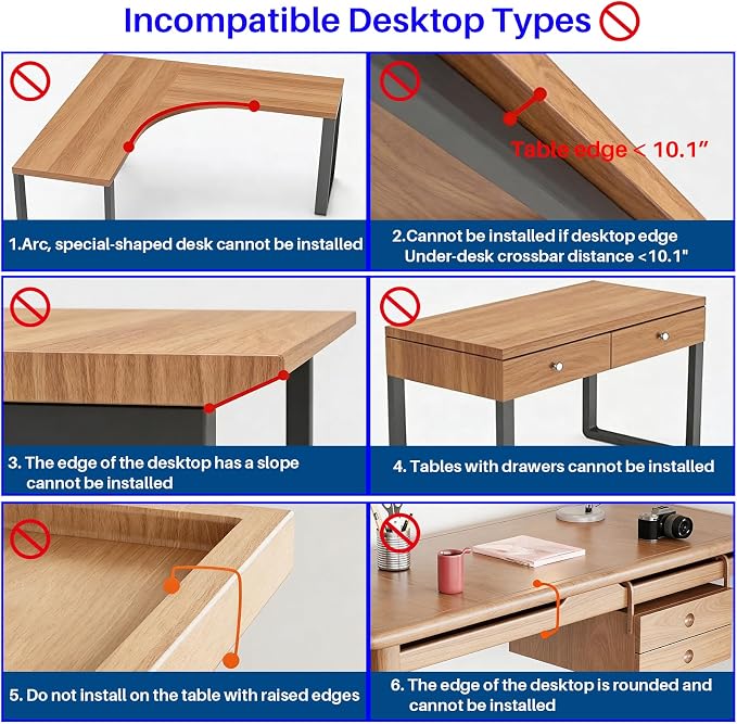 BYMECOST Sliding No Drill Under Desk Laptop Mount, Metal Storage Shelf | Slide Out Laptop Storage Tray for Macbook, Mac Mini, Anti-scratch Silicone, fits Office, Gaming, Workstations