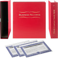 Business Records LLC Kit (Red) - Binder, Slipcase, Operating Agreement, Membership Certificates & Customizable Index Tabs
