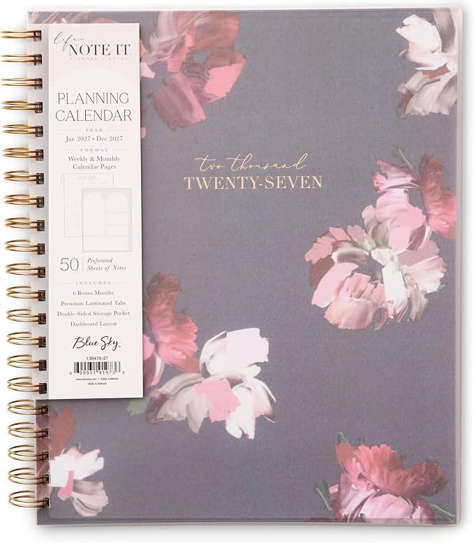 Blue Sky Life Note It 2027 Weekly & Monthly Planne Calendar, 8.5"x11", Leah