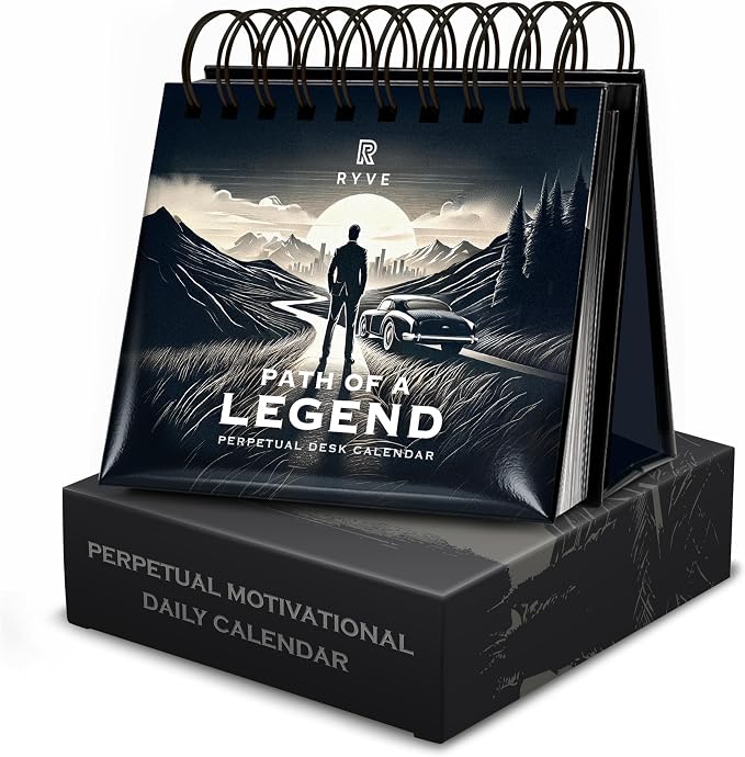 Daily Affirmations for Men, Motivational Desk Flip Calendar, 366 Quotes | Inspirational Gifts for Men, Perpetual Motivational Flip Calendar, Executive Desk Decor, Daily Quotes & Mindset Motivation