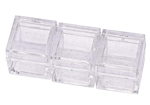 5pcs Acrylic Box Trays for 10mm 0.39" Element Cubes Clear Case Periodic Table Bracket for Elements Collections Science Education Displays