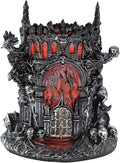 LOOYAR Gothic Inferno Castle Resin Pen Holder for Office & Home Decor | Gothic inferno castle design Premium resin with fine details Holds pens or makeup tools Works For desk vanity aquarium decor