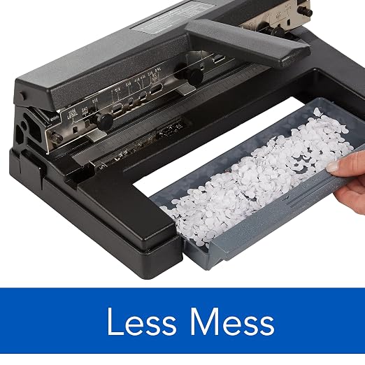 Swingline 3 Hole Punch Heavy Duty, 40 Sheet Capacity Three Hole Puncher 3 Ring, Adjustable 2-4 Hole Paper Punch, Black (74450)