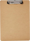 Amazon Basics Hardboard Office Clipboard, Letter Size, 9" x 12.5", Brown, 12-Pack