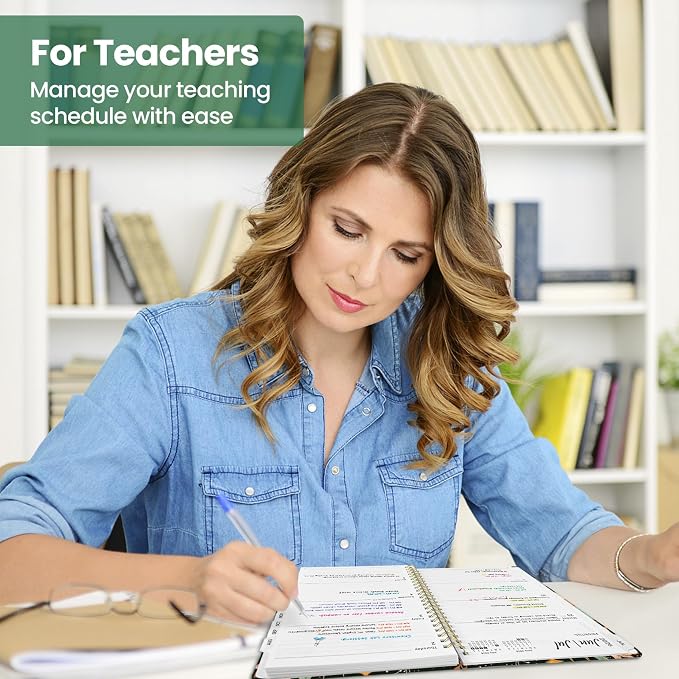 ZOTIA Academic Planner 2026-2027, Monthly & Weekly Jul 2026-Jun 2027 | Golden Lilies, 6.3" x 8.5" Calendar Planner for Women, Hardcover Pretty Organizer for Women, School Office Home Supplies