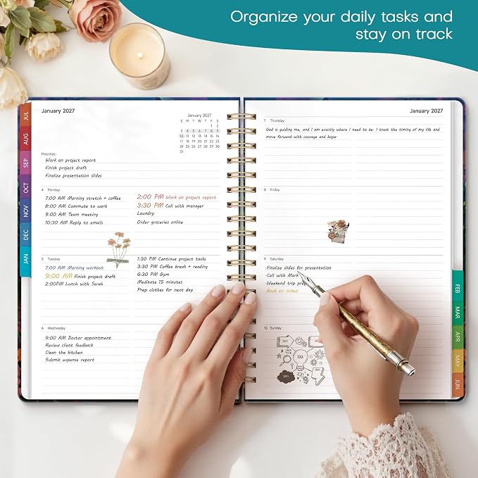 Planner 2026-2027 Weekly & Monthly Academic Planner, 7.4" x 10.2"