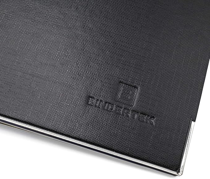 3-Ring Premium Ledger Binder for 11" x 17" Paper - Black, by Bindertek | 3" Spine Width, 525 Sheet Capacity, 2" D-Rings, Linen-Textured Covers, Steel Reinforced Edges, Spine Label Included