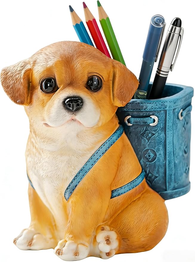 Labrador Retriever Gifts for Women Men, Pen Holder for Desk Cute, Funny Dog Pen Holder Desk Pen Organizer for Home Office School Decoration