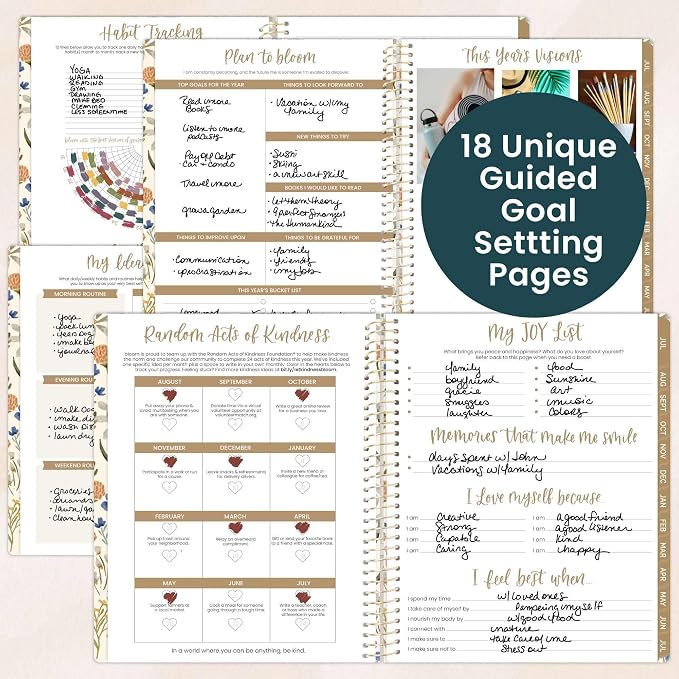 bloom daily planners 2026-2027 (8.5" x 11") Academic Year Day Planner (July 2026 - July 2027) - 13 Months Weekly & Monthly Agenda Organizer with Stickers & Tabs - Whimsical Wildflowers