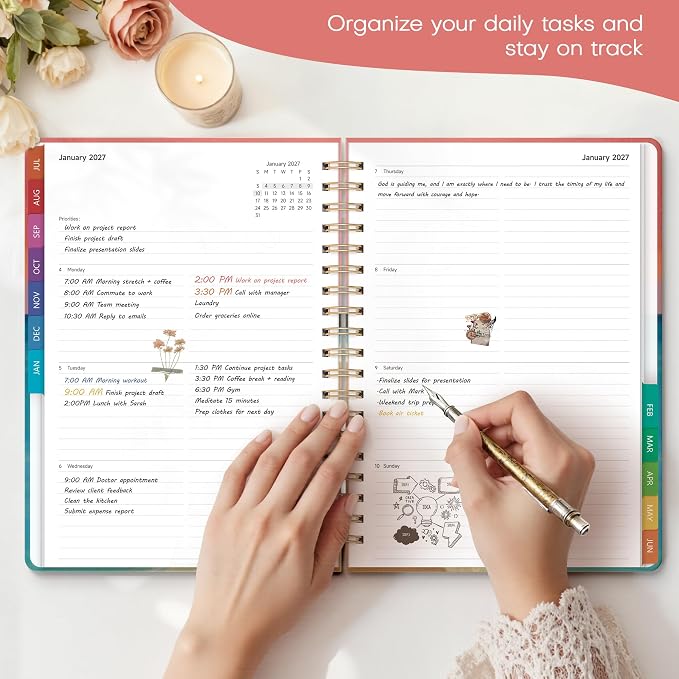 Planner 2026-2027 Weekly & Monthly Academic Planner, 7.4" x 10.2"