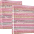 Pink Round Ring Binders 1.5 Inch Marble Tie Dye 3 Ring Clipboard Binder for Office School Work Supplies File Folder Document 200 Sheet Capacity Easy Open 2 Pieces