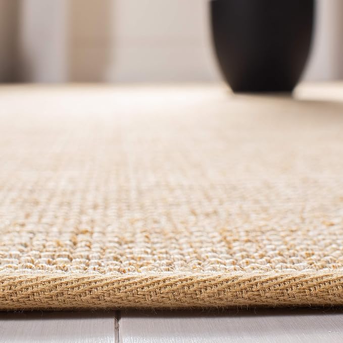 Martha Stewart x SAFAVIEH Area Rug Collection - 2'4" x 4', Beige & Ivory, Sisal & Jute, Farmhouse Style, Ideal for Living Room, Bedroom, Office, Accent Space (MSR9501C)