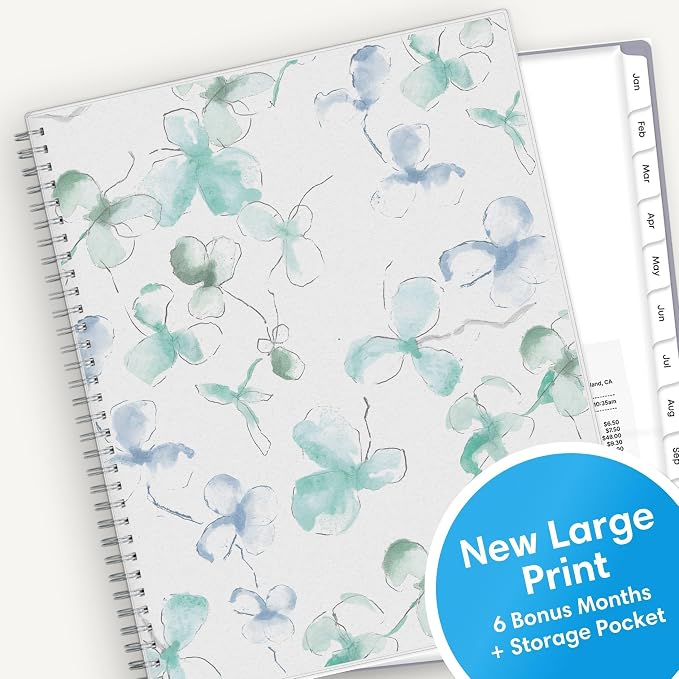 Blue Sky 2027 Weekly Monthly Planner Calendar 8.5"x11" Large Print Lindley