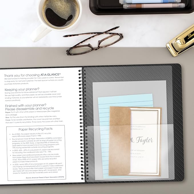 AT-A-GLANCE 2027 Planner, Monthly, 9" x 11", Contemporary, Charcoal (70260X4527)