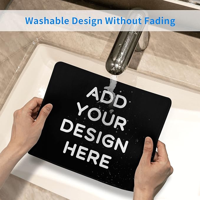 OHORTEB Custom Mouse Pad with Photo, Personalized Image Text Laptop Desk Mat, Customized Non-Slip Waterproof Desk Writing Pad for Office Home (Custom, 8.3in x 10.3in)