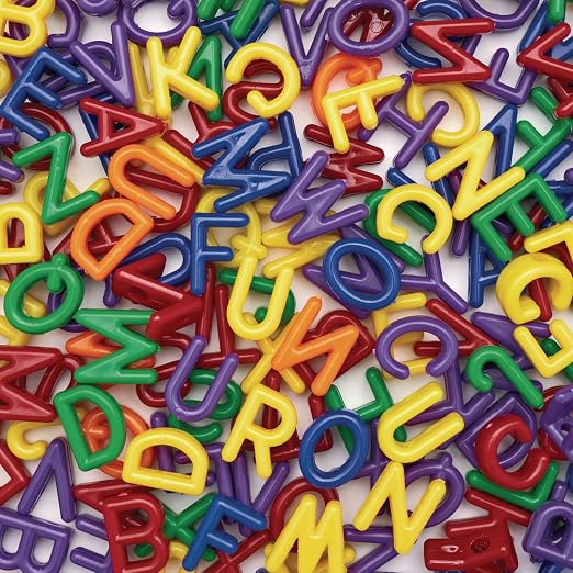 Colorations Big Letter Beads, Plastic, 300 Pieces, Language, Arts & Crafts | Ages 5+, Kindergarten+, For Kids, Stringing, Teachers, Motor Skills, Multi Color