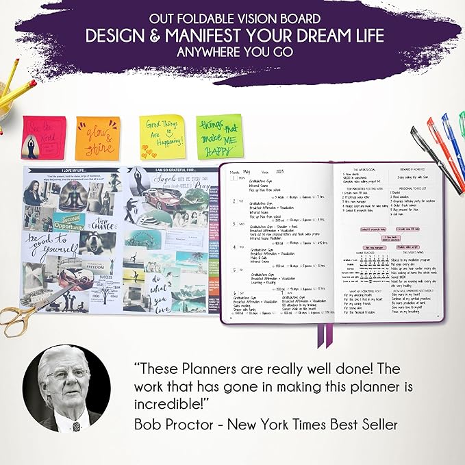 Life Mastery Planner - A 12 Month Journey to Crush Your Goals, Increase Productivity, Passion, Success & Happiness - Weekly & Monthly Life Planner, Habit-Tracker, Gratitude Journal & Organizer, A5
