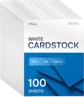 Cardstock Paper | 100 Pack, White Card Stock Printer Paper 8.5 x11, Heavyweight Thick, 110 lb, Premium Smooth Sheets and Printer Compatible - for Crafts, Cards, and Business