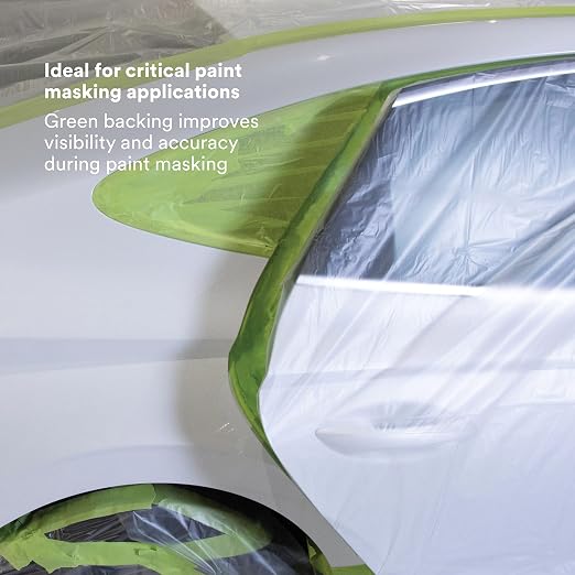 3M High Performance Green Masking Tape 401+, 36 mm x 55 m, 16 Rolls/Case | 6.7 mil, Superior Adhesion, Clean Removal, Highly Conformable, Paint-Bleed Resistant