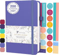 Bullet Dotted Journal – 140gsm Bleed Proof Thick White Paper – 200 Numbered Dot Grid Pages – 5.8 x 8.3 inch Dotted Notebook by Vivid Scribbles
