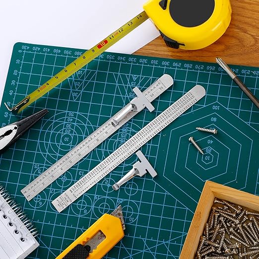 20 Pieces 6 Inch 15 cm Pocket Ruler Flexible Precision Stainless Steel Ruler with Detachable Clips Stainless Steel Pocket Clip Scale Gauge Metric British System