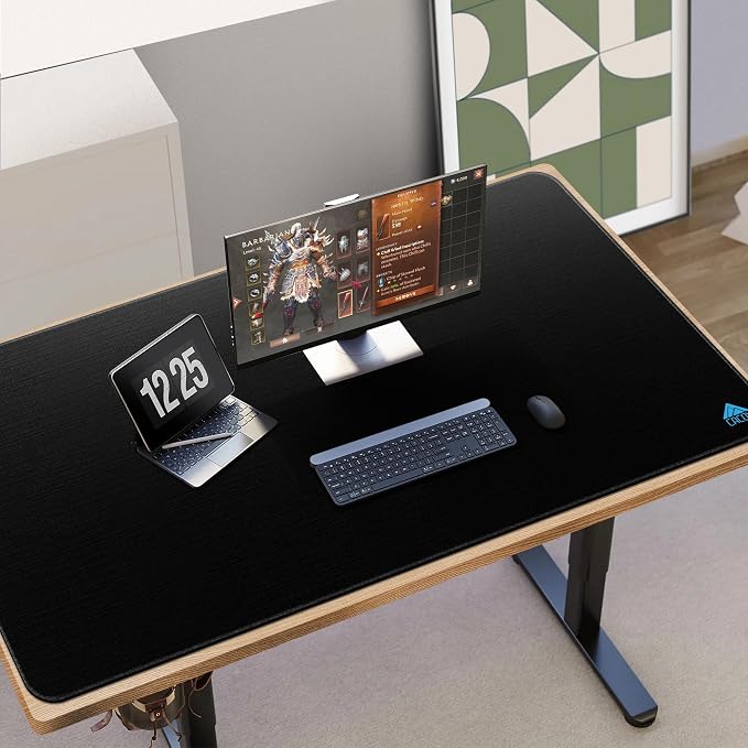 Cacoy 63"x31.5" Super Large Gaming Mouse Pad, Huge Computer Desk Mat, Black | Oversized Giant Non-Slip Rubber Base Full Desk Keyboard Mouse Mat Premium Textured Surface Anti-Fray Stitched Edges for Gamer