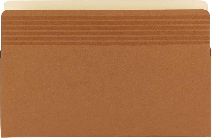 Smead Easy Grip® File Pocket, Straight-Cut Tab, 5-1/4" Expansion, Legal Size, Redrope, 10 per Box (73211)