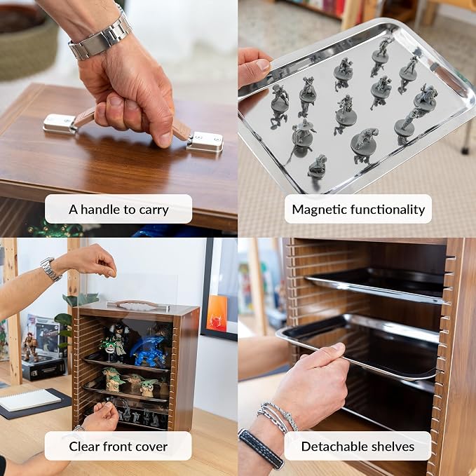 Miniature Carrying Case for Collectibles | Miniature Storage & Display Case for Figurines | Figure Model Holder & Transport Box | Also for Action Figures